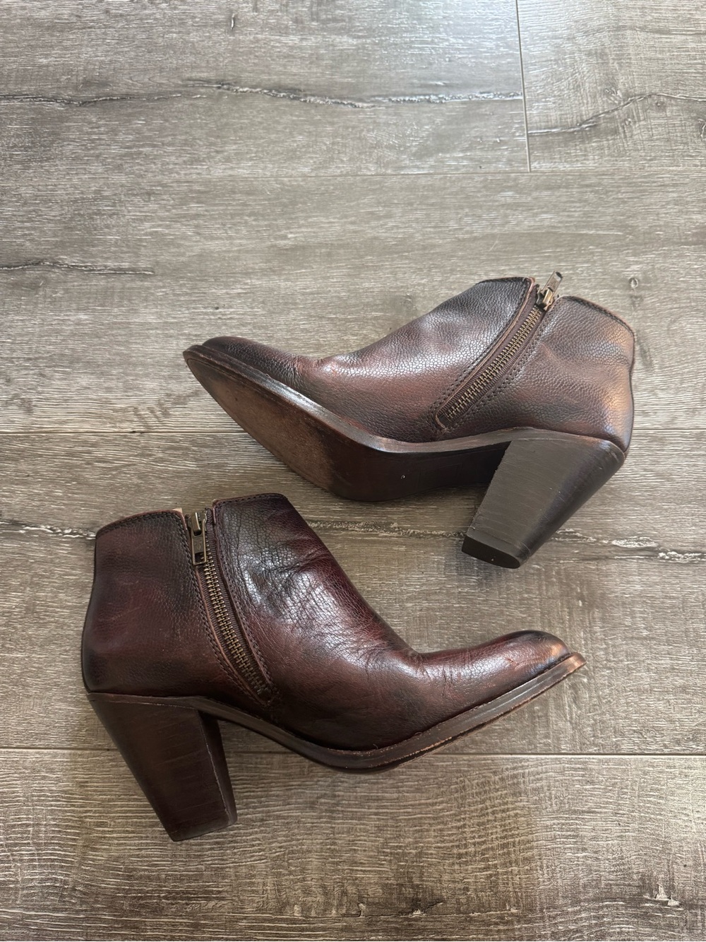 Frye Brown Leather Ankle Boots – Size 8